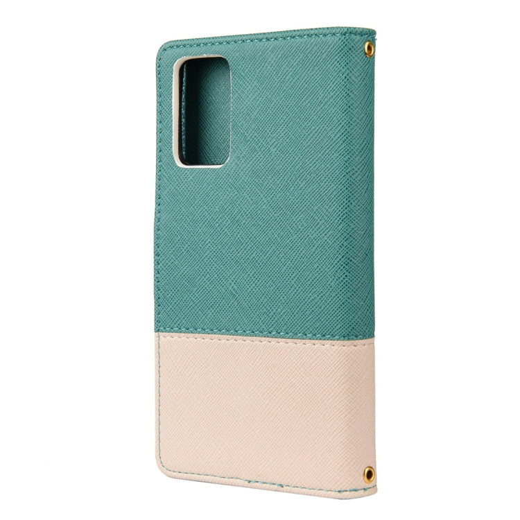 For Samsung Galaxy Note20 Color Splicing Horizontal Flip Leather Case with Holder & Card Slots & Wallet & Photo Frame