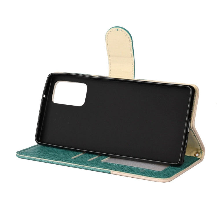 For Samsung Galaxy Note20 Color Splicing Horizontal Flip Leather Case with Holder & Card Slots & Wallet & Photo Frame