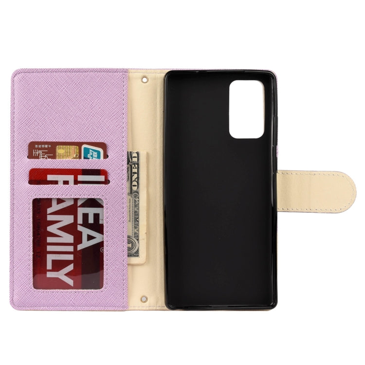 For Samsung Galaxy Note20 Color Splicing Horizontal Flip Leather Case with Holder & Card Slots & Wallet & Photo Frame