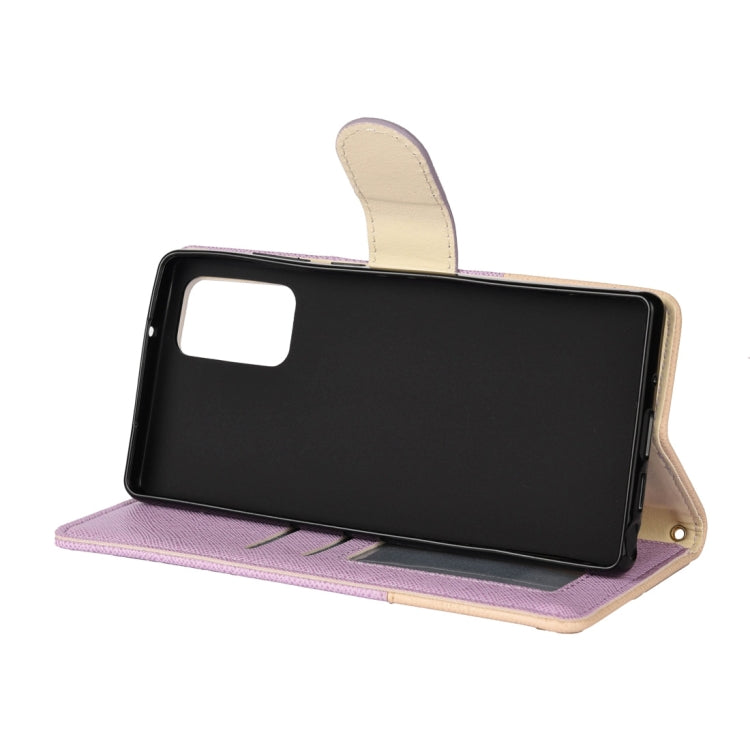 For Samsung Galaxy Note20 Color Splicing Horizontal Flip Leather Case with Holder & Card Slots & Wallet & Photo Frame