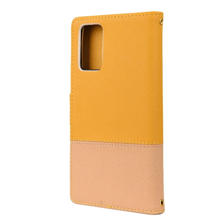 For Samsung Galaxy Note20 Color Splicing Horizontal Flip Leather Case with Holder & Card Slots & Wallet & Photo Frame