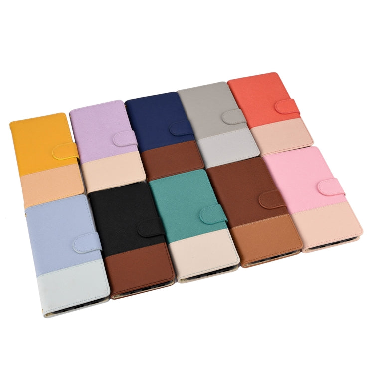 For Samsung Galaxy Note20 Color Splicing Horizontal Flip Leather Case with Holder & Card Slots & Wallet & Photo Frame