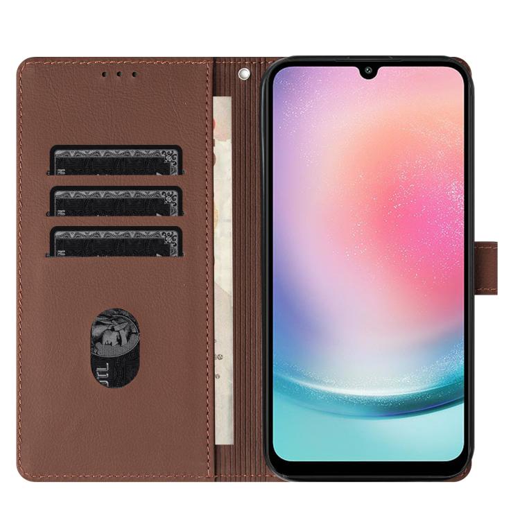 For Samsung Galaxy A56 5G Cartoon Elephant Embossed Leather Phone Case