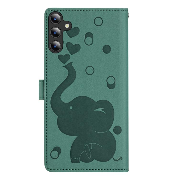 For Samsung Galaxy A26 5G Cartoon Elephant Embossed Leather Phone Case