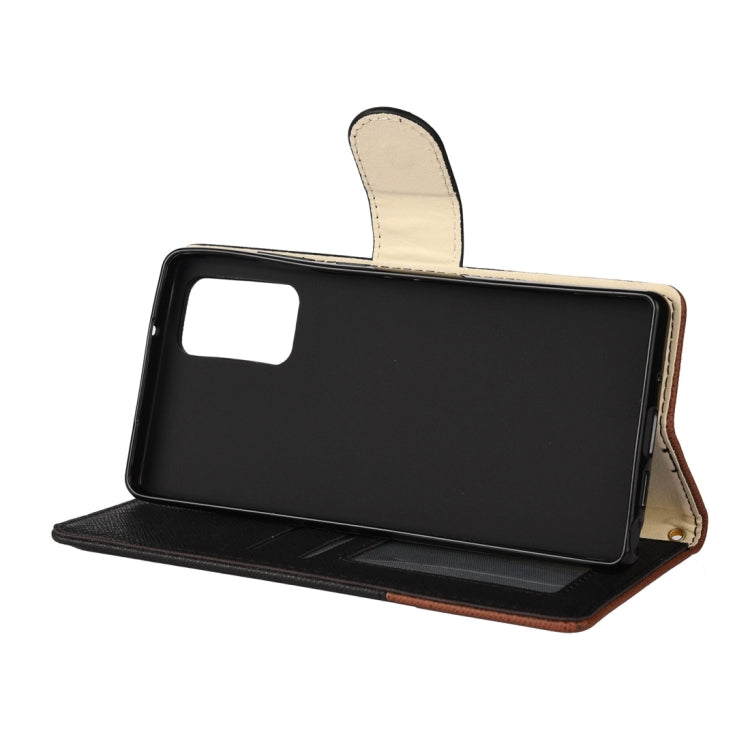 For Samsung Galaxy Note20 Ultra Color Splicing Horizontal Flip Leather Case with Holder & Card Slots & Wallet & Photo Frame