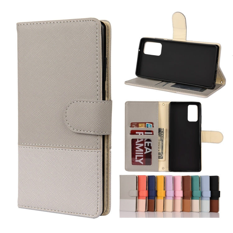 For Samsung Galaxy Note20 Ultra Color Splicing Horizontal Flip Leather Case with Holder & Card Slots & Wallet & Photo Frame