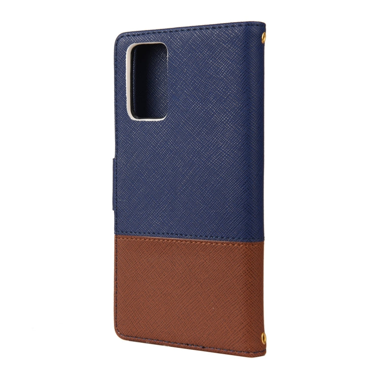 For Samsung Galaxy Note20 Ultra Color Splicing Horizontal Flip Leather Case with Holder & Card Slots & Wallet & Photo Frame