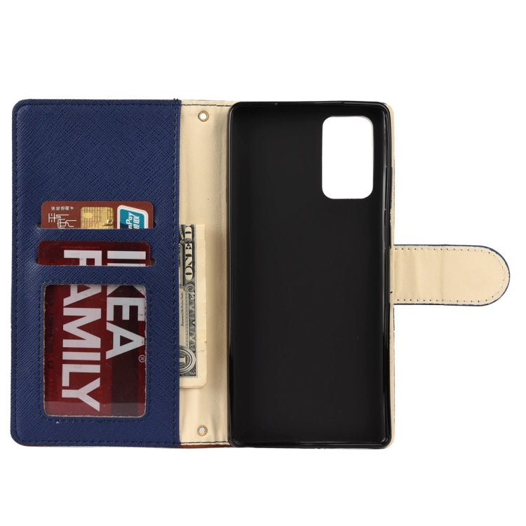 For Samsung Galaxy Note20 Ultra Color Splicing Horizontal Flip Leather Case with Holder & Card Slots & Wallet & Photo Frame