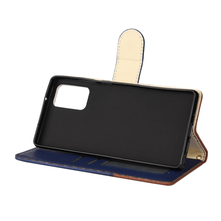 For Samsung Galaxy Note20 Ultra Color Splicing Horizontal Flip Leather Case with Holder & Card Slots & Wallet & Photo Frame