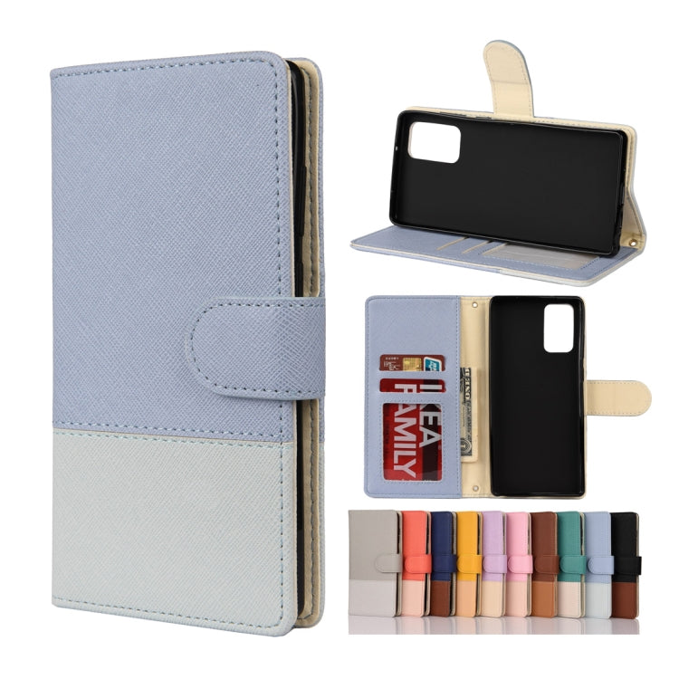 For Samsung Galaxy Note20 Ultra Color Splicing Horizontal Flip Leather Case with Holder & Card Slots & Wallet & Photo Frame