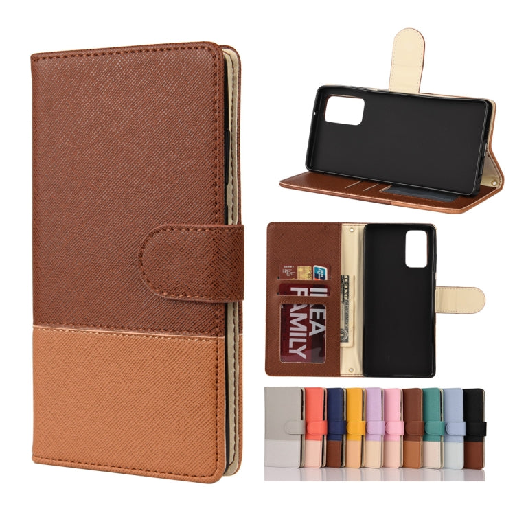 For Samsung Galaxy Note20 Ultra Color Splicing Horizontal Flip Leather Case with Holder & Card Slots & Wallet & Photo Frame
