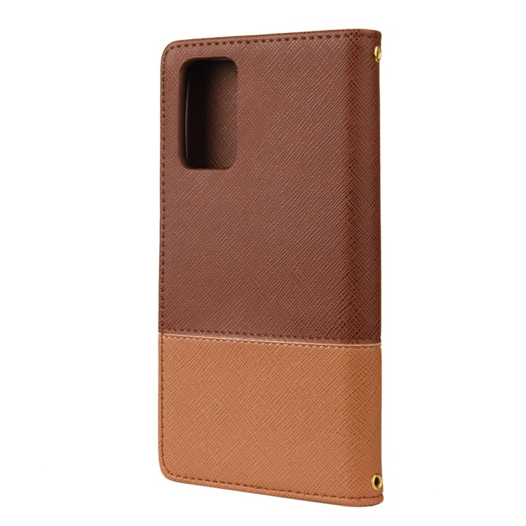 For Samsung Galaxy Note20 Ultra Color Splicing Horizontal Flip Leather Case with Holder & Card Slots & Wallet & Photo Frame