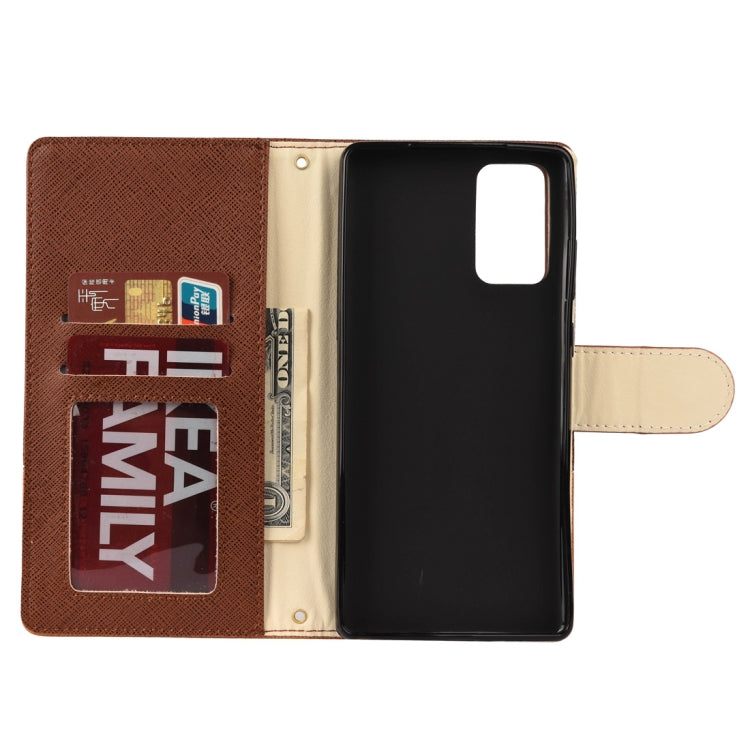For Samsung Galaxy Note20 Ultra Color Splicing Horizontal Flip Leather Case with Holder & Card Slots & Wallet & Photo Frame