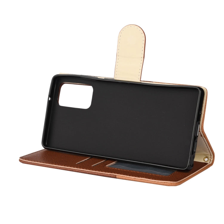 For Samsung Galaxy Note20 Ultra Color Splicing Horizontal Flip Leather Case with Holder & Card Slots & Wallet & Photo Frame