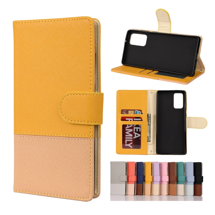 For Samsung Galaxy Note20 Ultra Color Splicing Horizontal Flip Leather Case with Holder & Card Slots & Wallet & Photo Frame