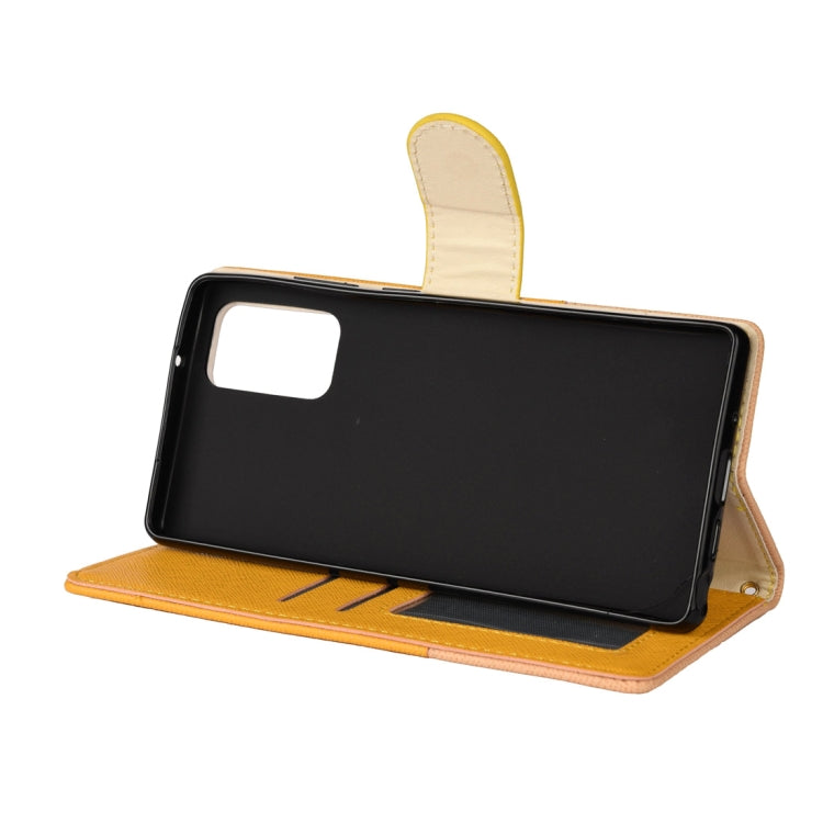 For Samsung Galaxy Note20 Ultra Color Splicing Horizontal Flip Leather Case with Holder & Card Slots & Wallet & Photo Frame
