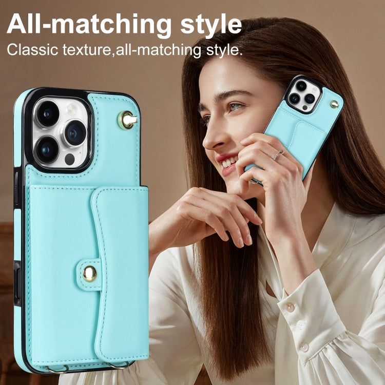 For iPhone 16 Pro Max RFID Card Slot Phone Case with Long Lanyard