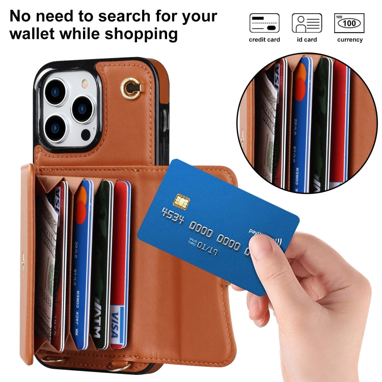 For iPhone 16 Pro Max RFID Card Slot Phone Case with Long Lanyard