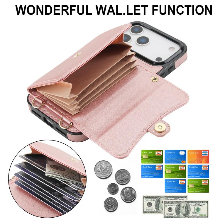 For iPhone 17 Pro Max RFID Card Slot Phone Case with Long Lanyard