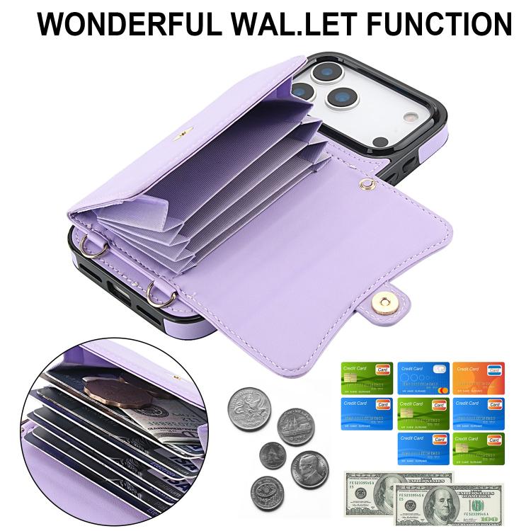 For iPhone 17 Pro Max RFID Card Slot Phone Case with Long Lanyard