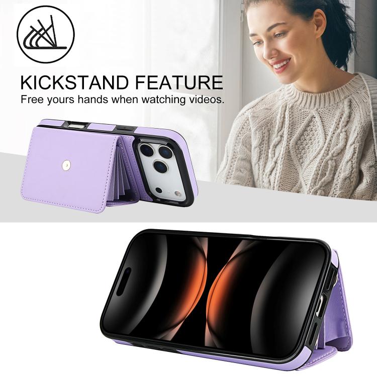 For iPhone 17 Pro Max RFID Card Slot Phone Case with Long Lanyard