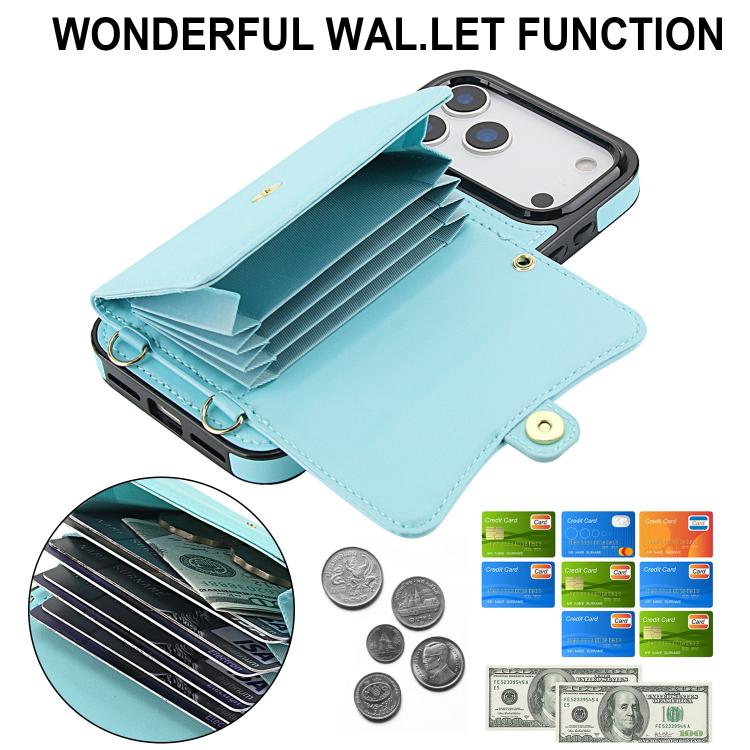 For iPhone 17 Pro RFID Card Slot Phone Case with Long Lanyard