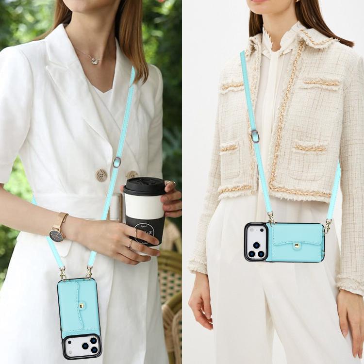 For iPhone 17 Pro RFID Card Slot Phone Case with Long Lanyard