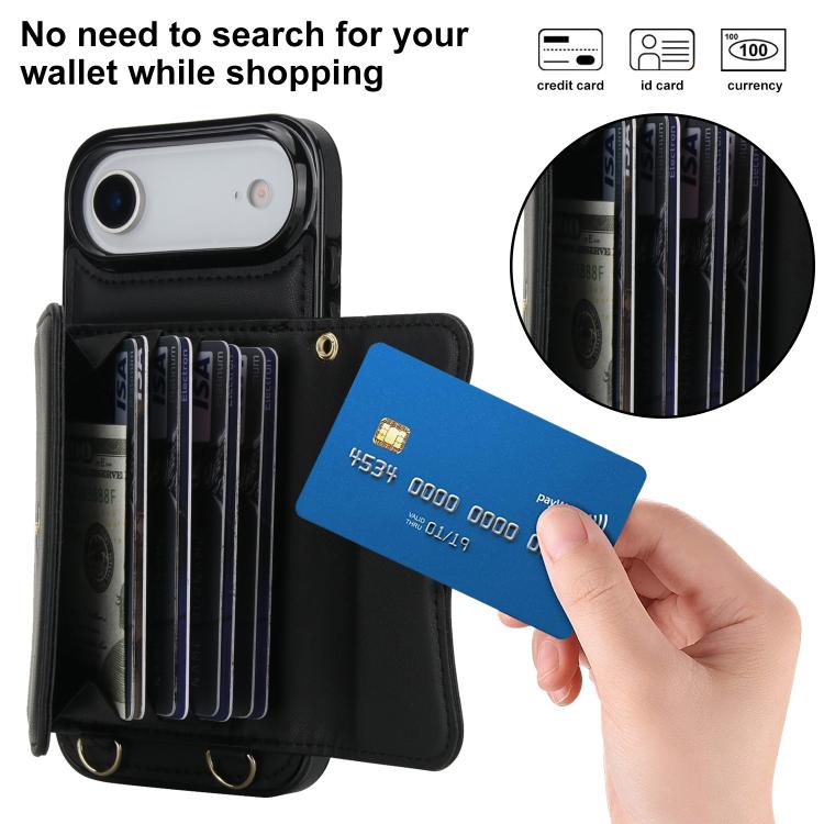 For iPhone  Air RFID Card Slot Phone Case with Long Lanyard