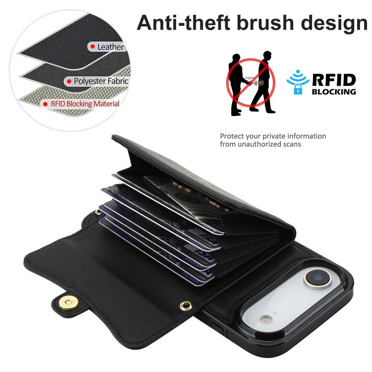For iPhone  Air RFID Card Slot Phone Case with Long Lanyard