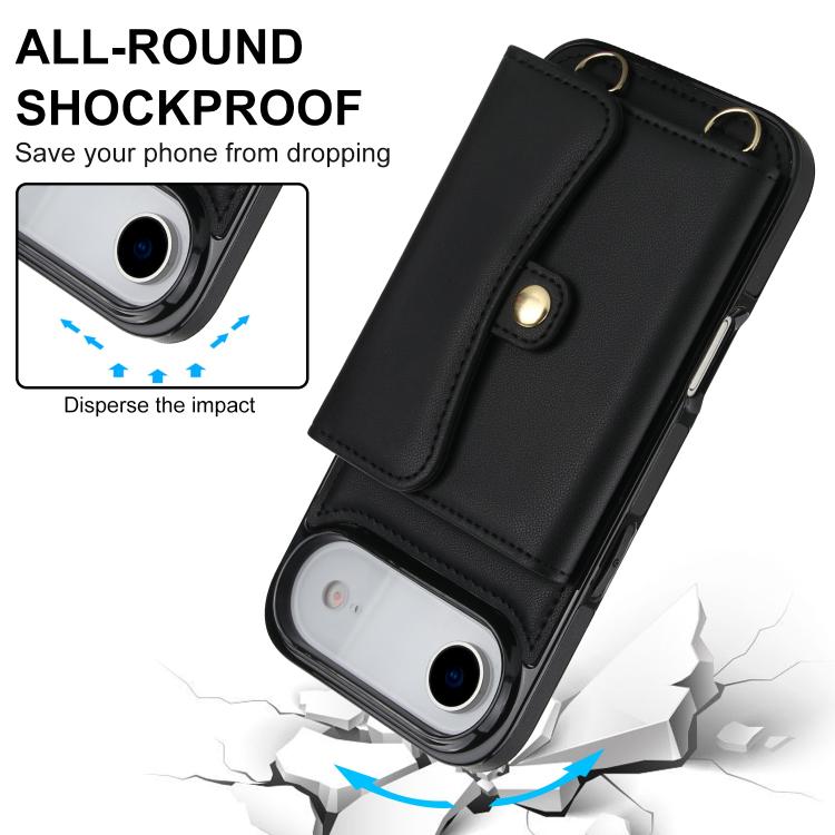 For iPhone  Air RFID Card Slot Phone Case with Long Lanyard