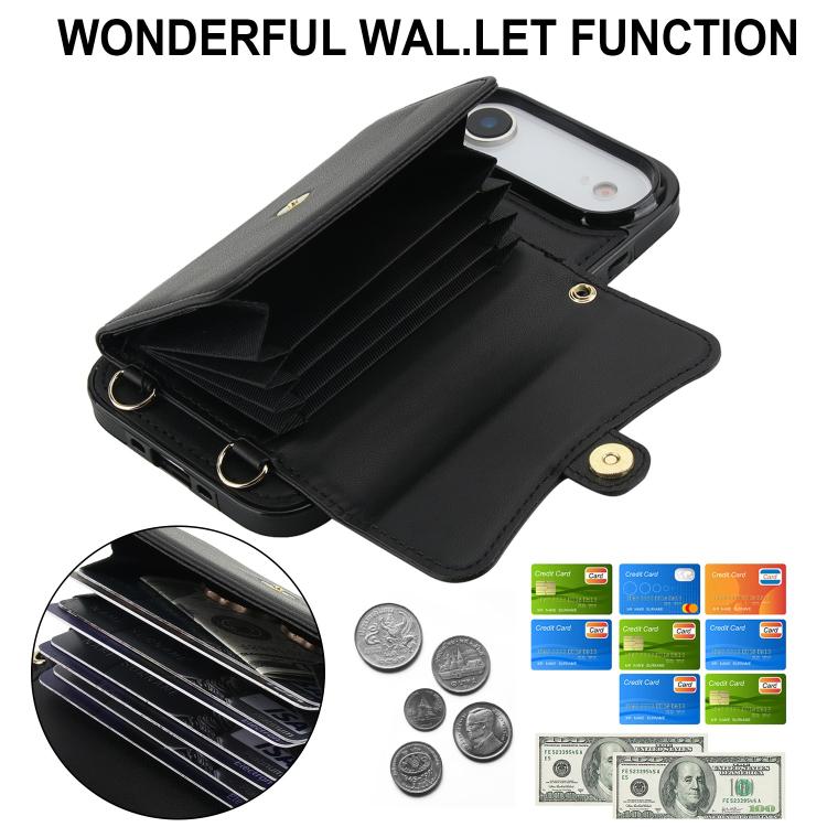 For iPhone  Air RFID Card Slot Phone Case with Long Lanyard