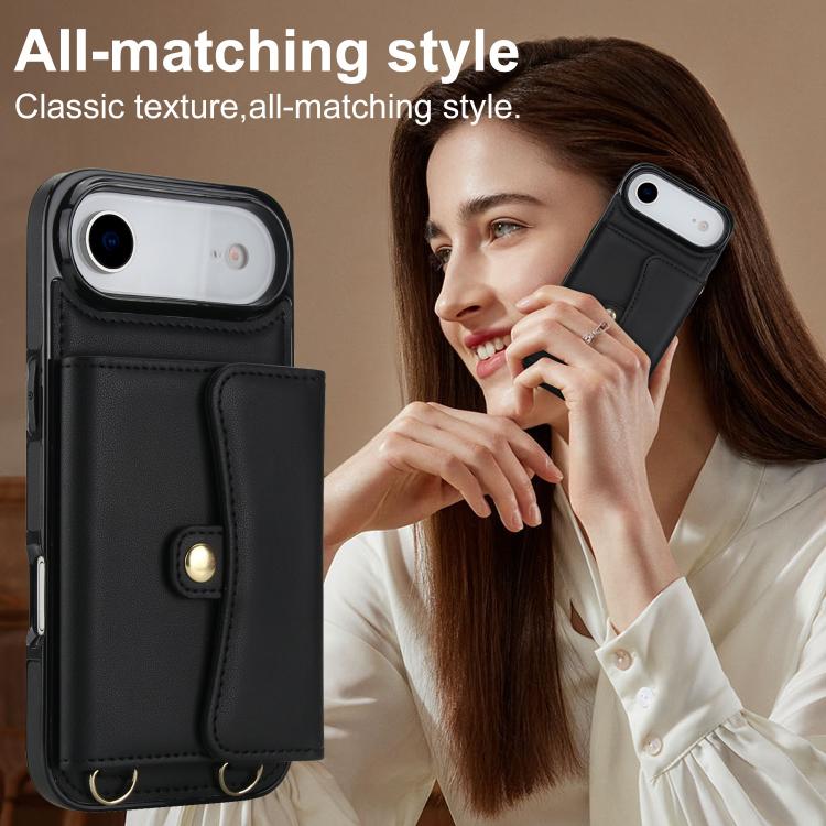 For iPhone  Air RFID Card Slot Phone Case with Long Lanyard