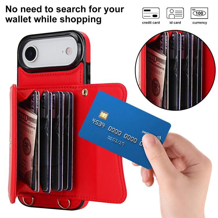 For iPhone  Air RFID Card Slot Phone Case with Long Lanyard