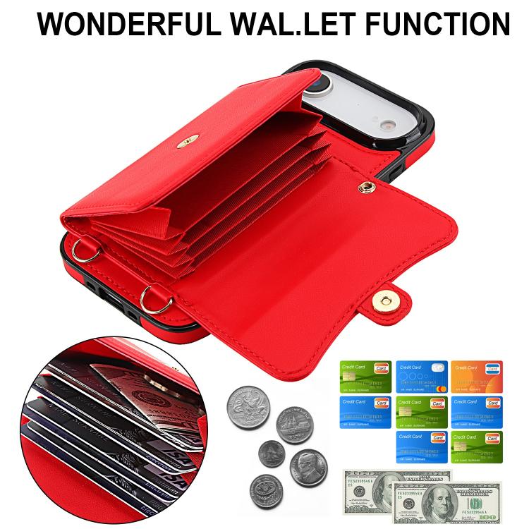 For iPhone  Air RFID Card Slot Phone Case with Long Lanyard