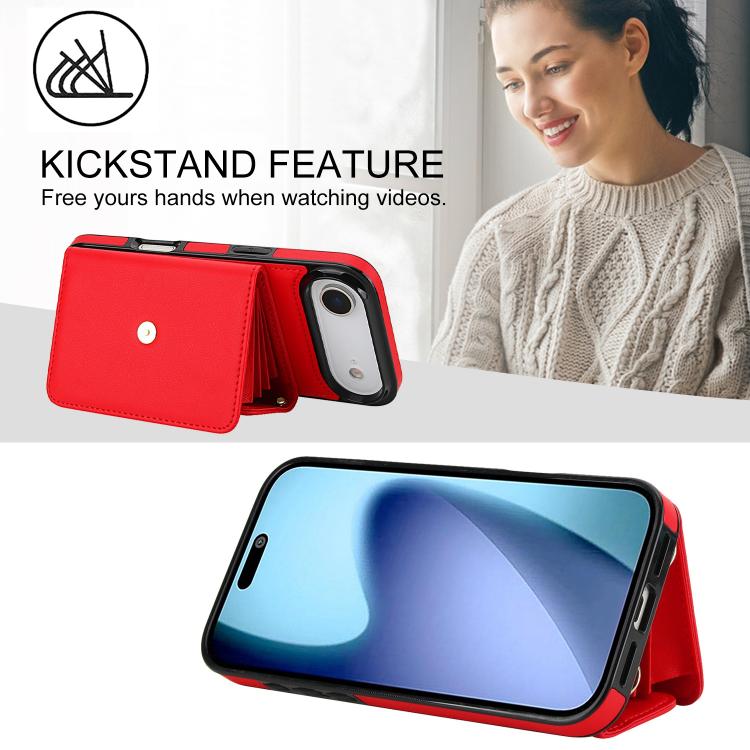 For iPhone  Air RFID Card Slot Phone Case with Long Lanyard