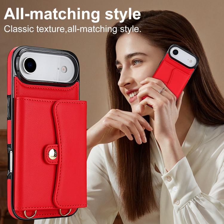 For iPhone  Air RFID Card Slot Phone Case with Long Lanyard