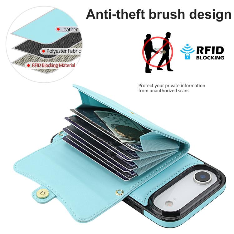 For iPhone  Air RFID Card Slot Phone Case with Long Lanyard