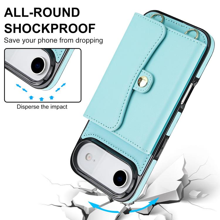 For iPhone  Air RFID Card Slot Phone Case with Long Lanyard