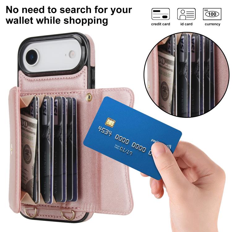 For iPhone  Air RFID Card Slot Phone Case with Long Lanyard