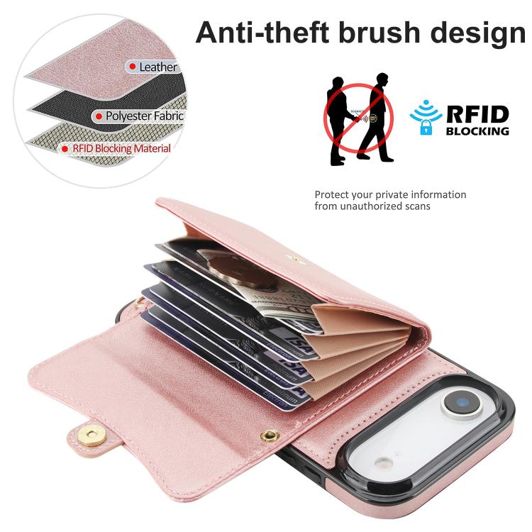 For iPhone  Air RFID Card Slot Phone Case with Long Lanyard