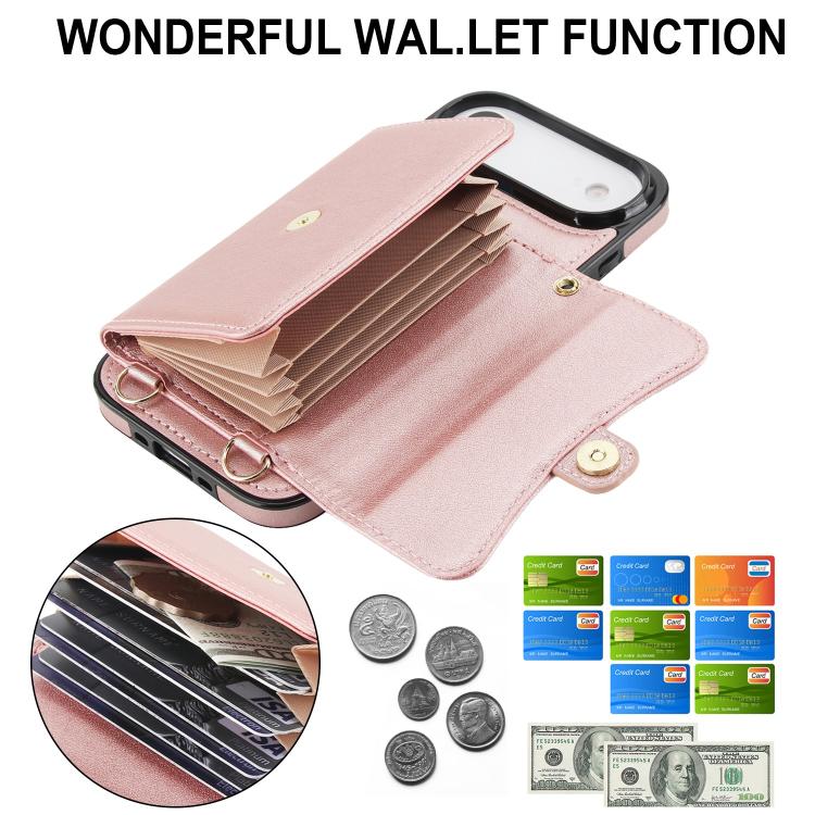 For iPhone  Air RFID Card Slot Phone Case with Long Lanyard