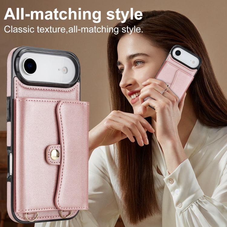 For iPhone  Air RFID Card Slot Phone Case with Long Lanyard