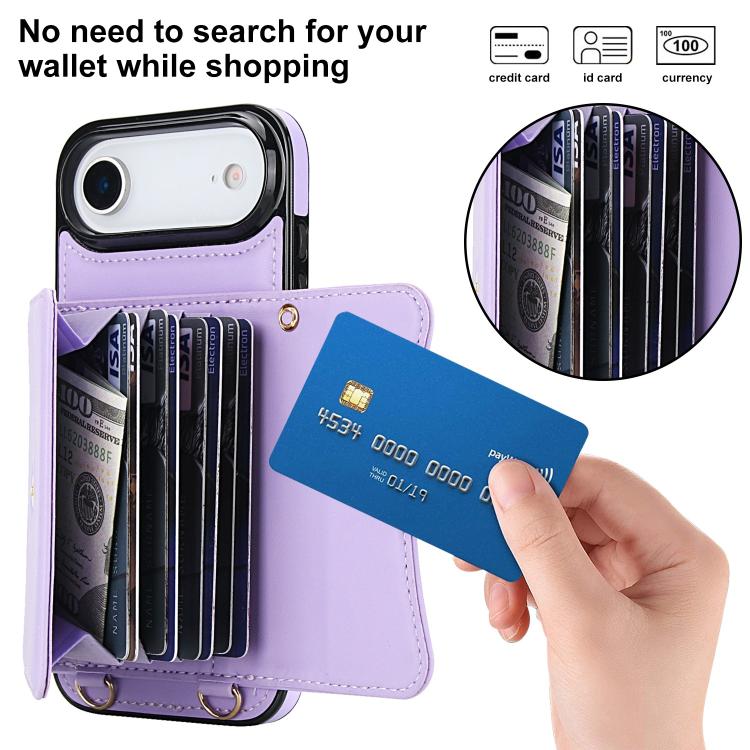 For iPhone  Air RFID Card Slot Phone Case with Long Lanyard