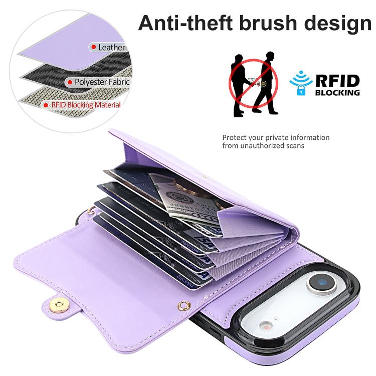 For iPhone  Air RFID Card Slot Phone Case with Long Lanyard
