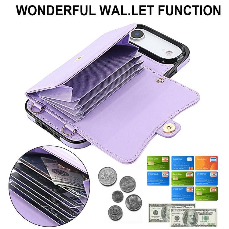 For iPhone  Air RFID Card Slot Phone Case with Long Lanyard