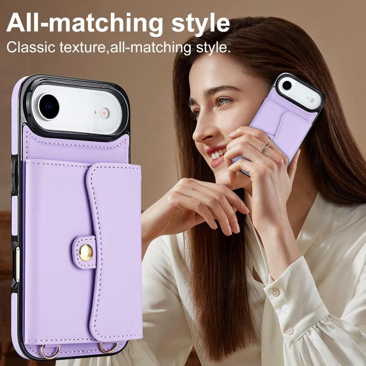 For iPhone  Air RFID Card Slot Phone Case with Long Lanyard
