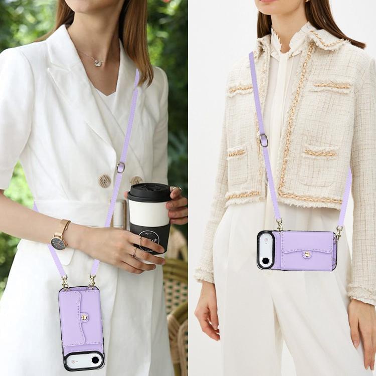 For iPhone  Air RFID Card Slot Phone Case with Long Lanyard