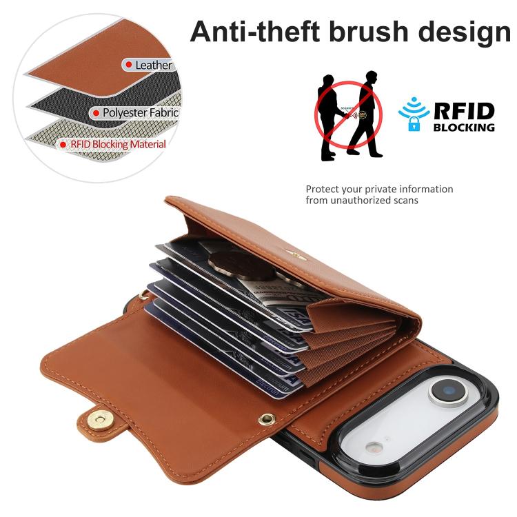For iPhone  Air RFID Card Slot Phone Case with Long Lanyard