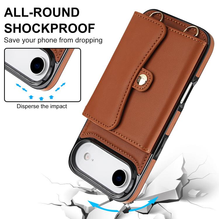 For iPhone  Air RFID Card Slot Phone Case with Long Lanyard