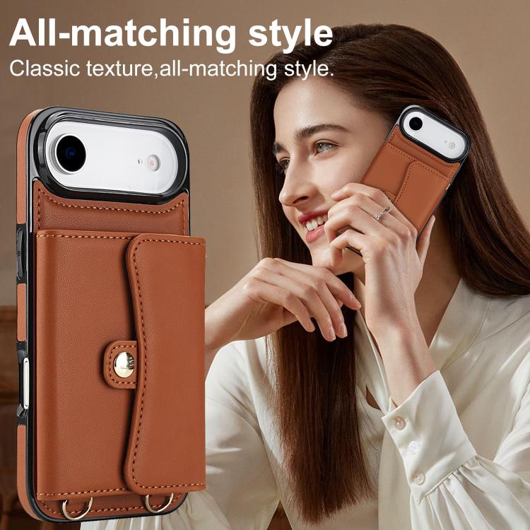 For iPhone  Air RFID Card Slot Phone Case with Long Lanyard